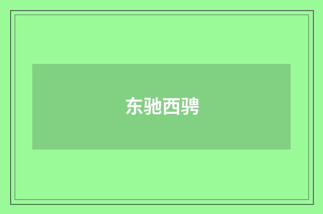 东驰西骋