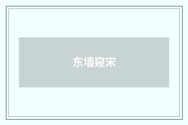 东墙窥宋