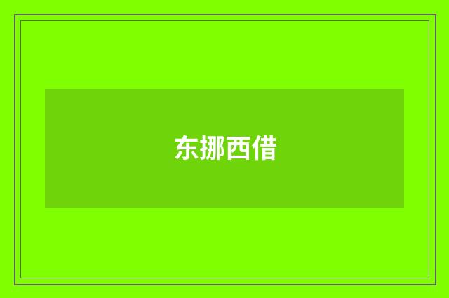 东挪西借