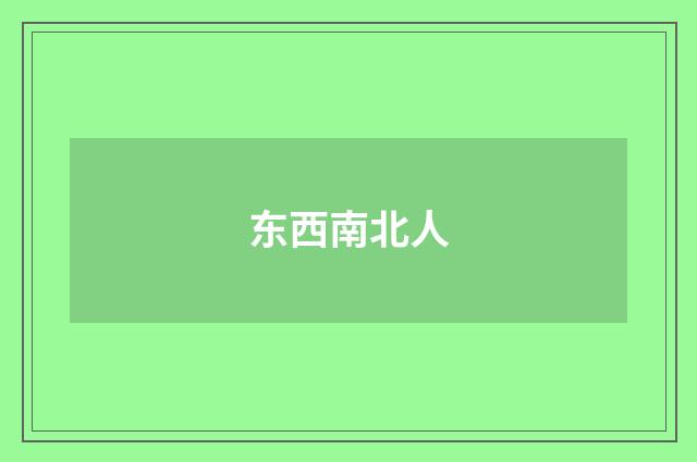 东西南北人