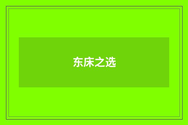 东床之选
