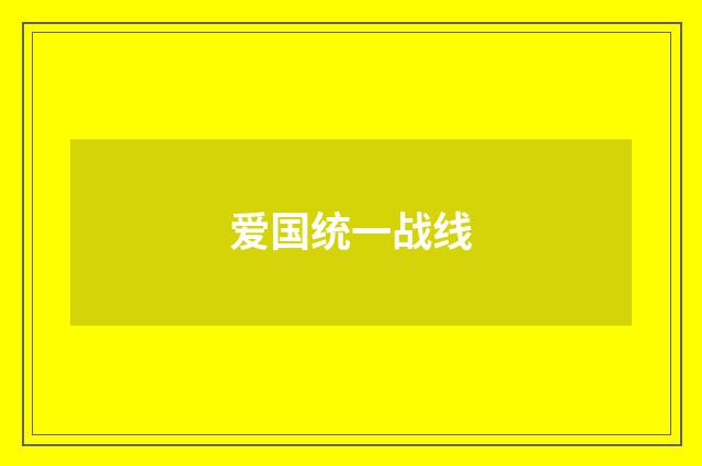 爱国统一战线