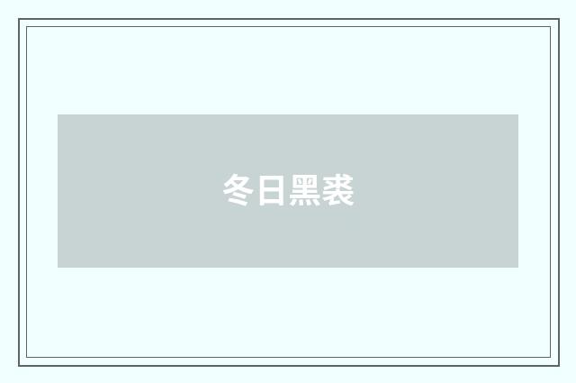 冬日黑裘