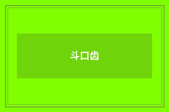 斗口齿