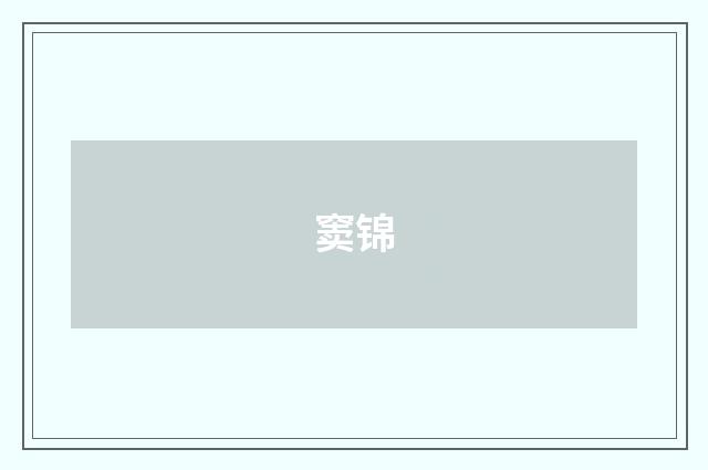 窦锦