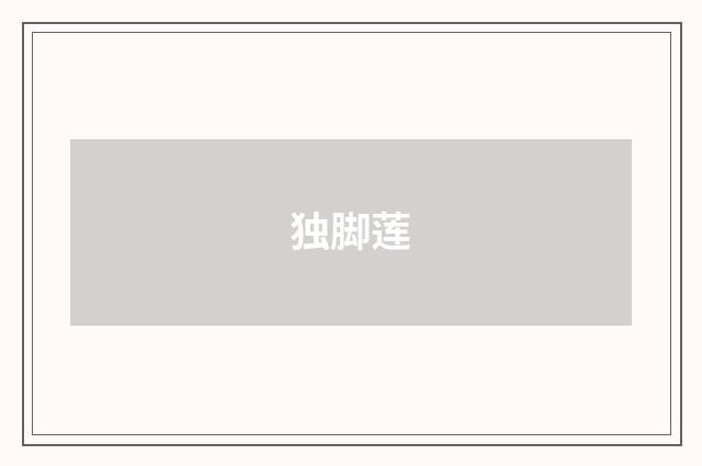 独脚莲