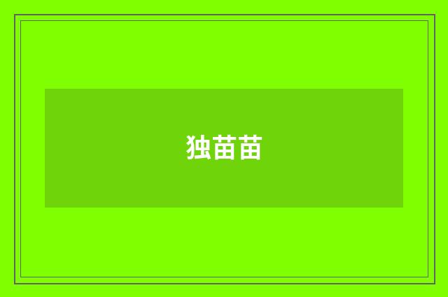 独苗苗