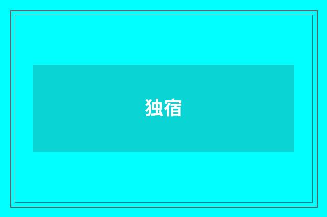 独宿
