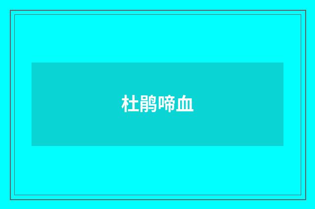 杜鹃啼血