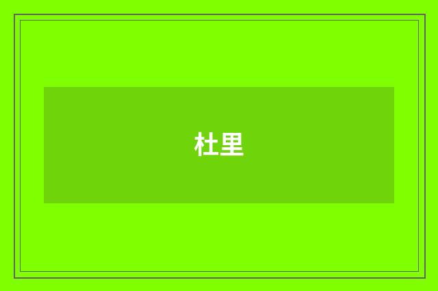 杜里