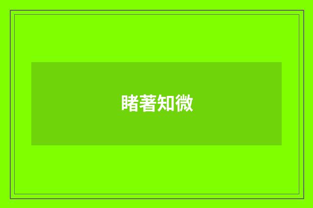 睹著知微