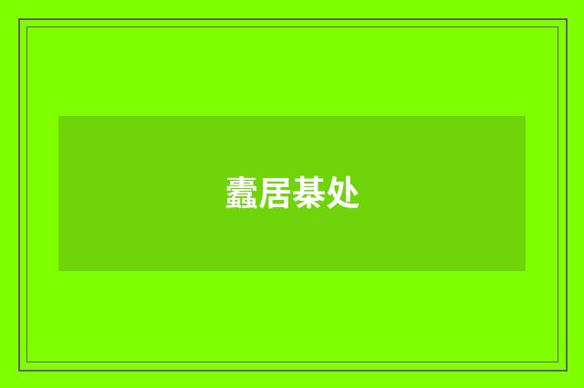 蠹居棊处
