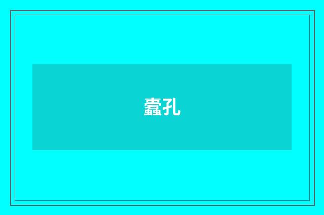 蠹孔