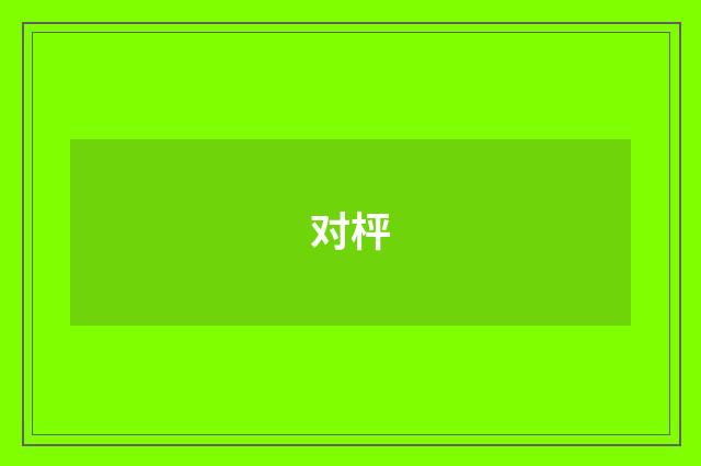 对枰