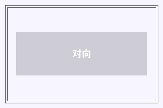 对向