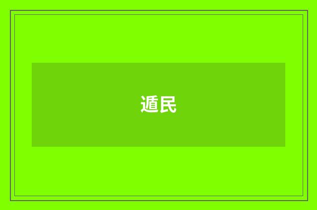 遁民