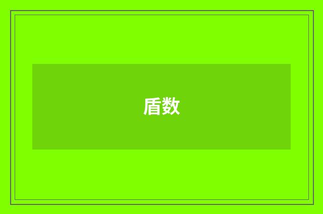 盾数