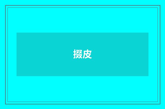 掇皮