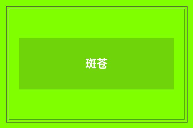 斑苍