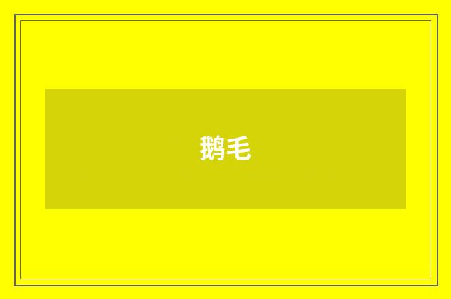 鹅毛
