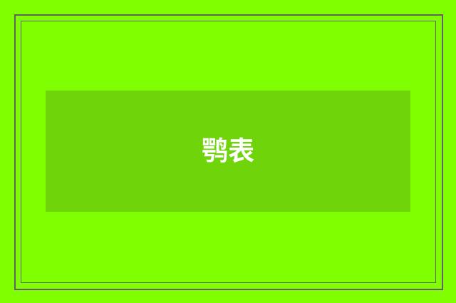 鹗表