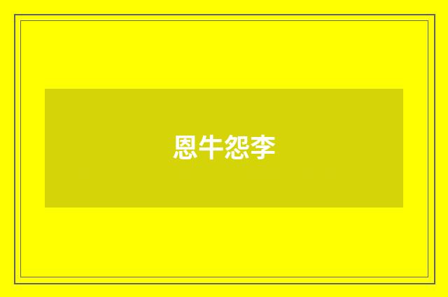 恩牛怨李