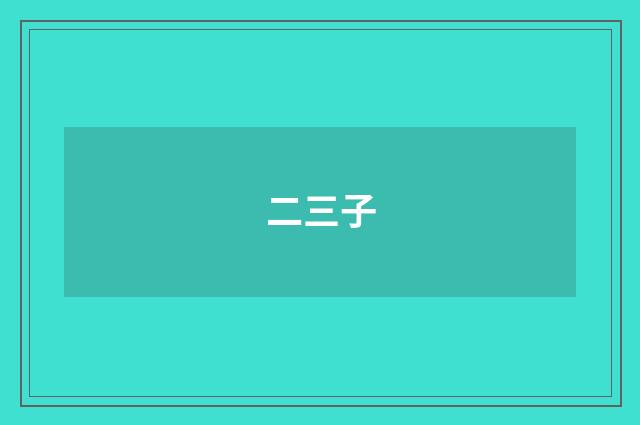 二三子