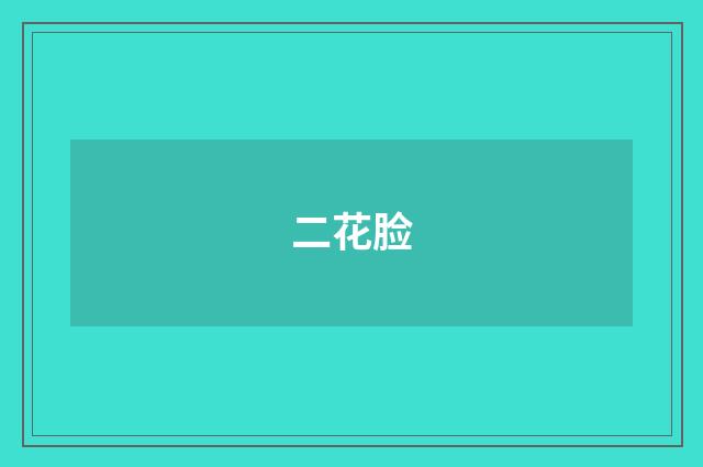 二花脸