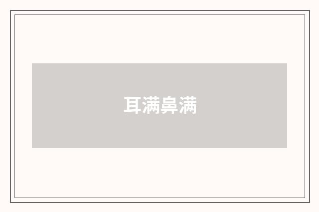 耳满鼻满