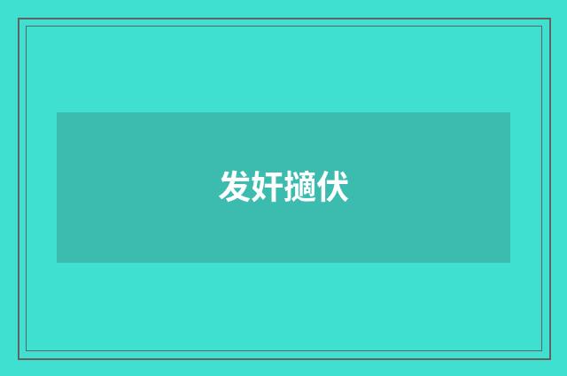发奸擿伏