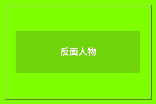 反面人物