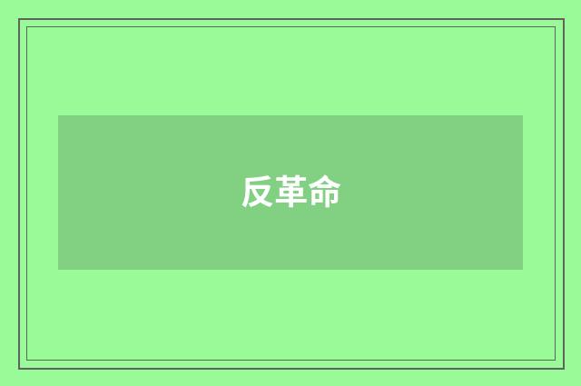 反革命