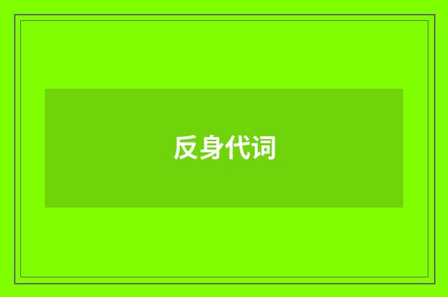 反身代词