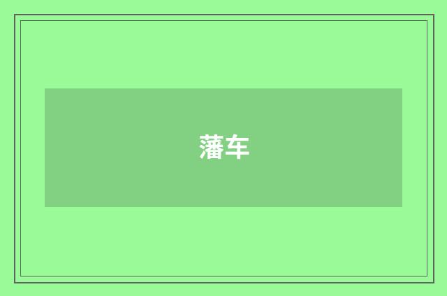 藩车