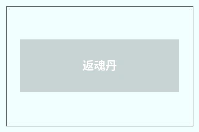 返魂丹