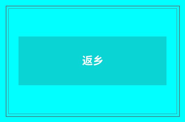 返乡