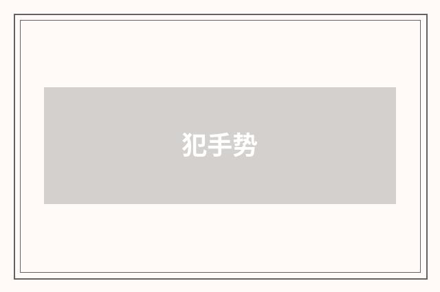 犯手势