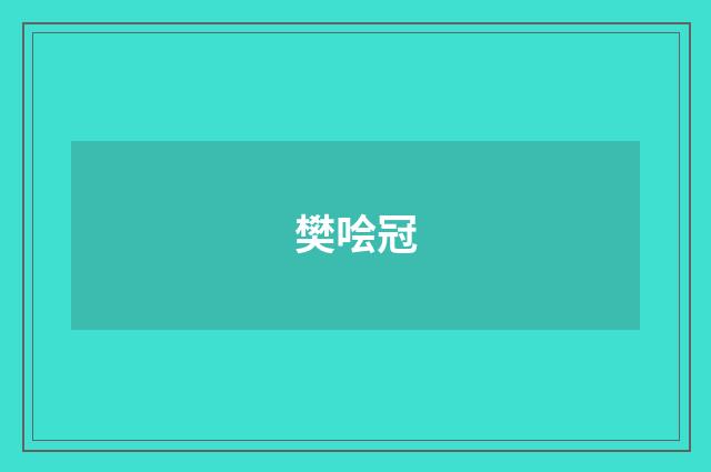樊哙冠