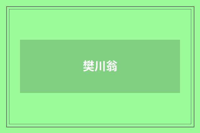 樊川翁