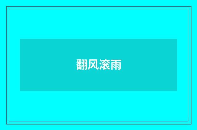 翻风滚雨