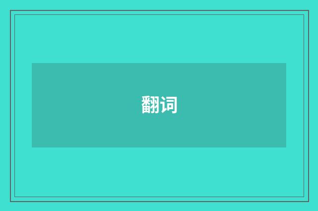 翻词