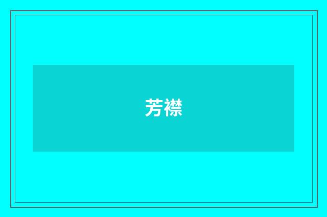 芳襟