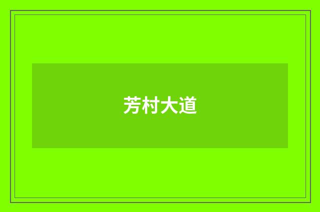 芳村大道