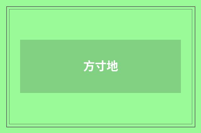 方寸地