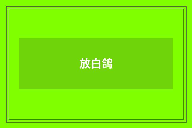 放白鸽