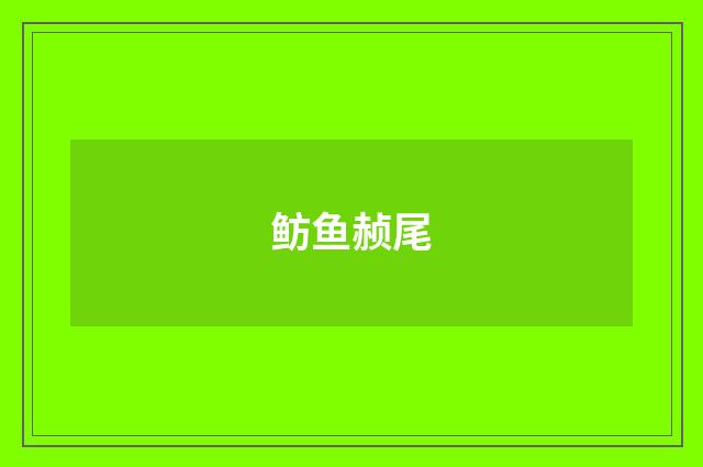 鲂鱼赪尾