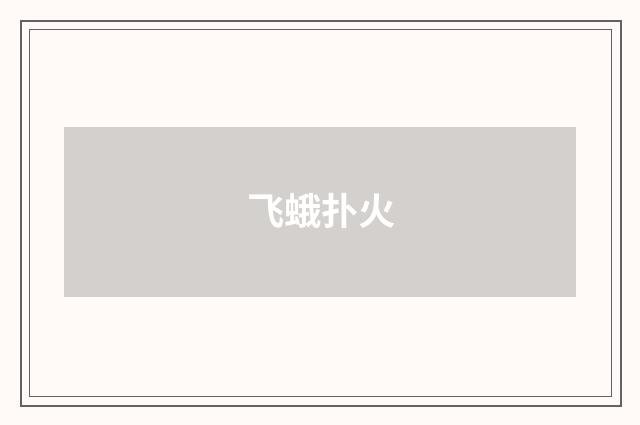 飞蛾扑火