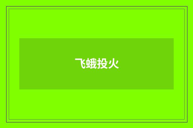 飞蛾投火