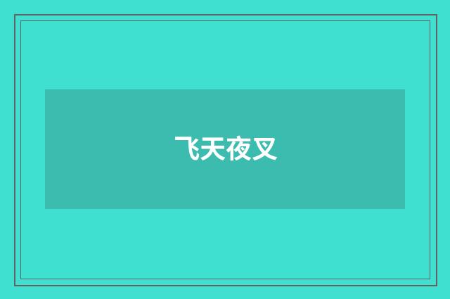 飞天夜叉