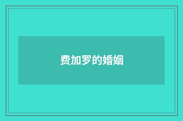 费加罗的婚姻